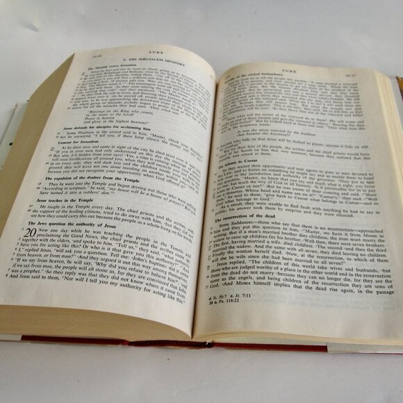 Vintage 1968 Jerusalem Bible Hard Cover Roman Catholic • Doubleday USA - Picture 11 of 11